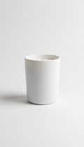 Gallery white ceramic candle