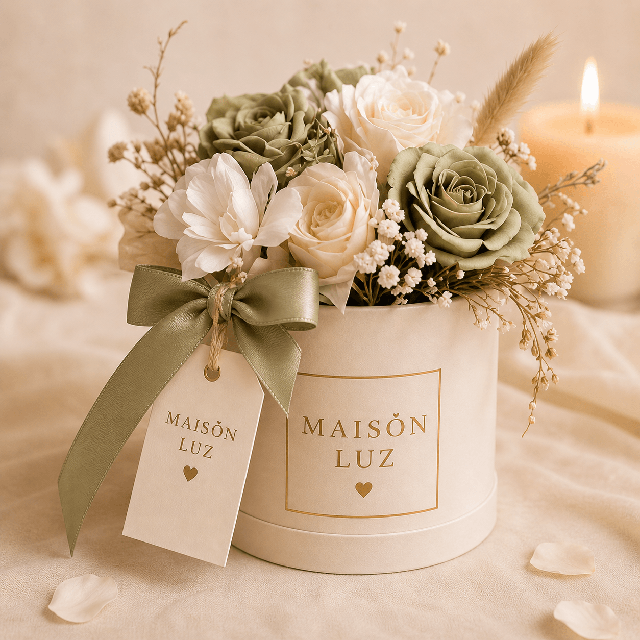 Floral Candle Box | Eucalyptus & Mint