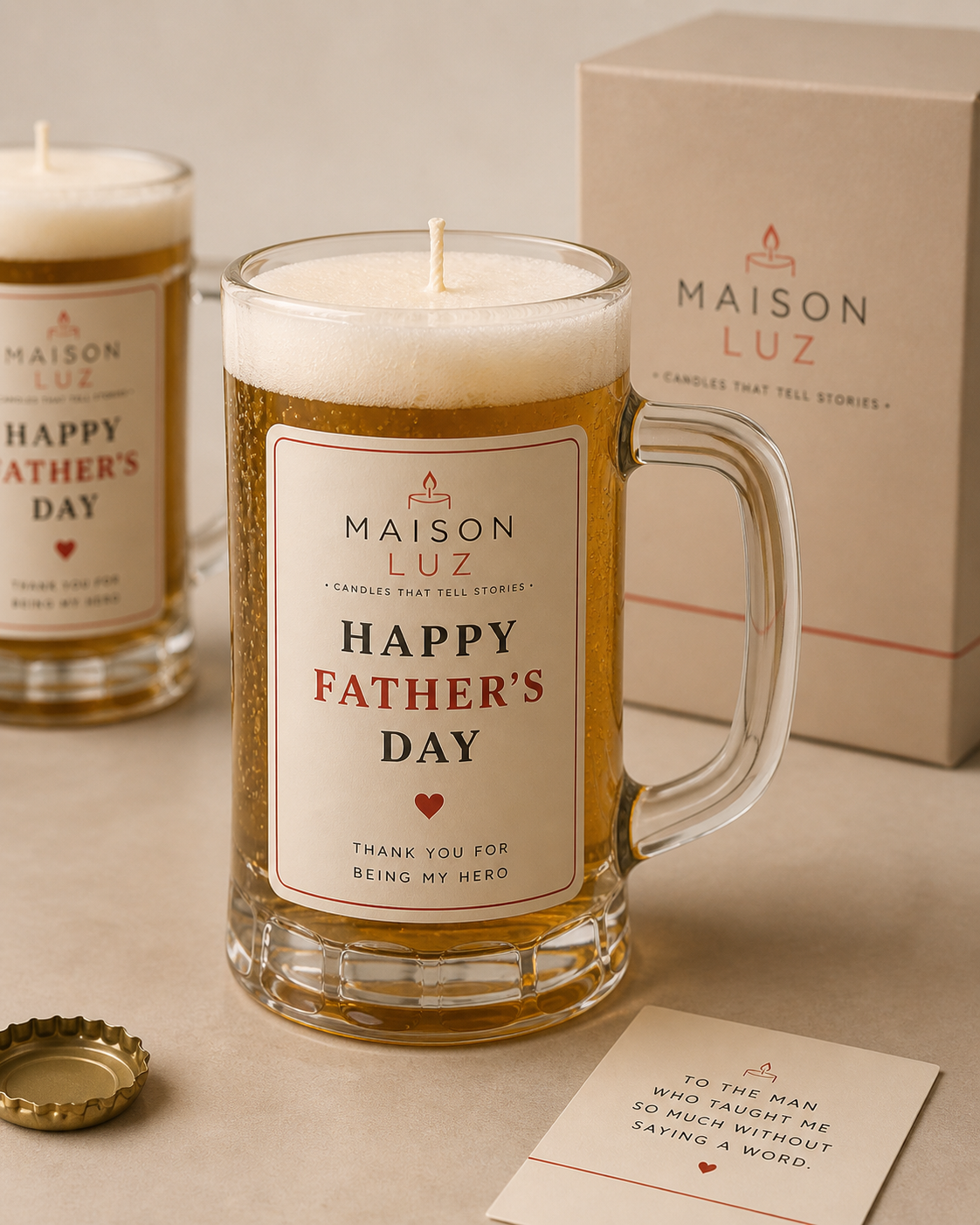 Happy Father’s Day Beer Candle – Maison Luz