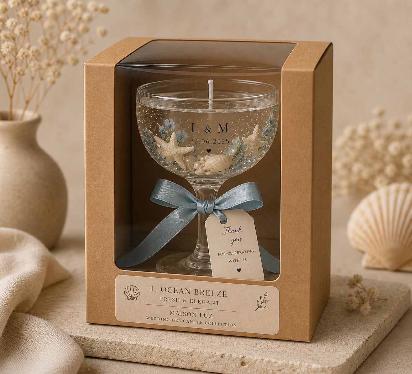 Ocean Breeze Personalised Candle – Maison Luz
